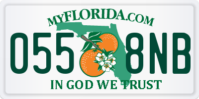 FL license plate 0558NB