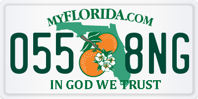 FL license plate 0558NG