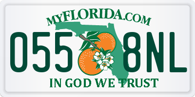 FL license plate 0558NL