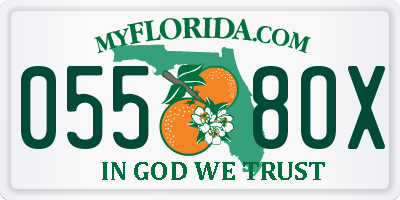 FL license plate 0558OX