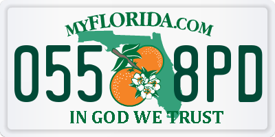 FL license plate 0558PD