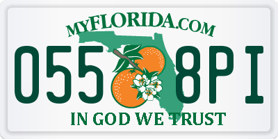 FL license plate 0558PI