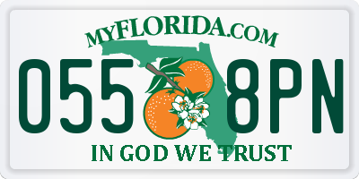 FL license plate 0558PN