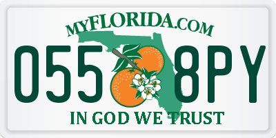 FL license plate 0558PY