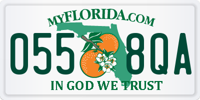 FL license plate 0558QA