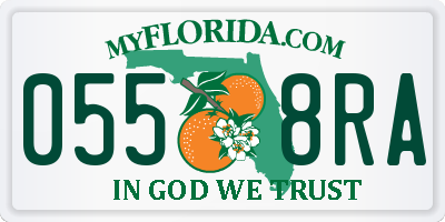 FL license plate 0558RA