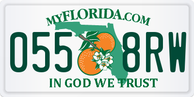 FL license plate 0558RW