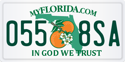 FL license plate 0558SA