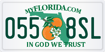FL license plate 0558SL