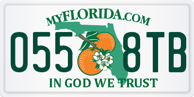 FL license plate 0558TB