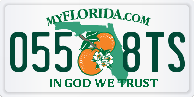 FL license plate 0558TS