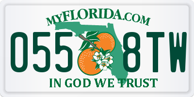 FL license plate 0558TW