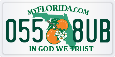 FL license plate 0558UB