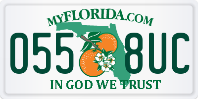 FL license plate 0558UC