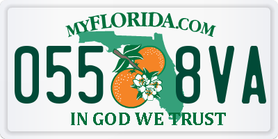 FL license plate 0558VA
