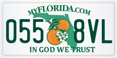 FL license plate 0558VL