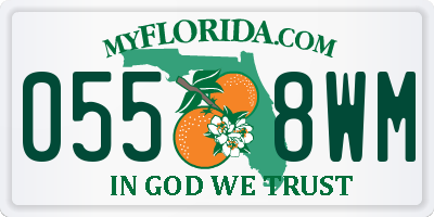 FL license plate 0558WM