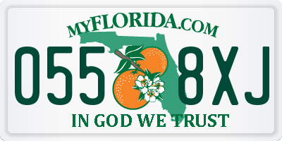 FL license plate 0558XJ