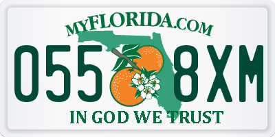 FL license plate 0558XM