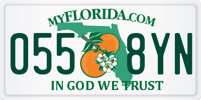 FL license plate 0558YN