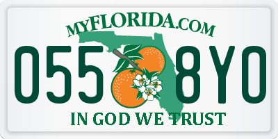 FL license plate 0558YO