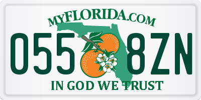 FL license plate 0558ZN