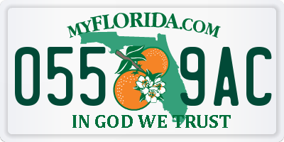 FL license plate 0559AC