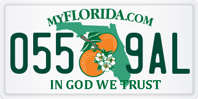 FL license plate 0559AL