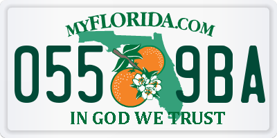 FL license plate 0559BA