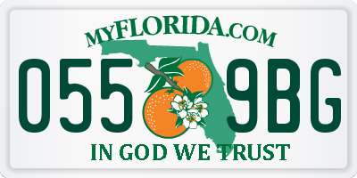 FL license plate 0559BG