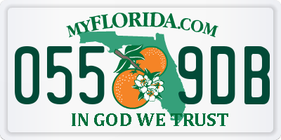 FL license plate 0559DB