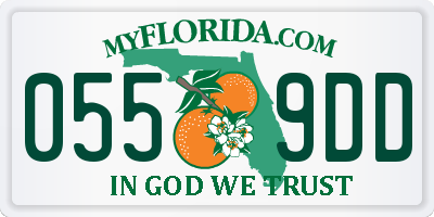 FL license plate 0559DD