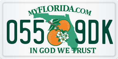 FL license plate 0559DK