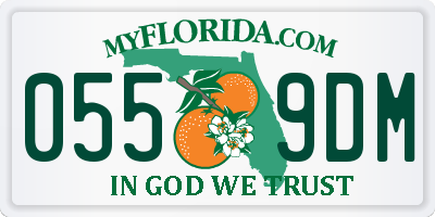 FL license plate 0559DM