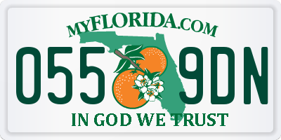 FL license plate 0559DN