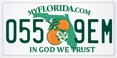FL license plate 0559EM