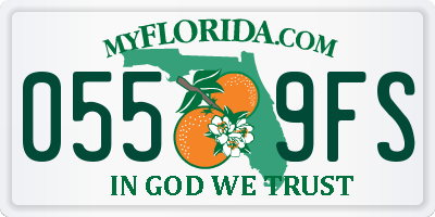 FL license plate 0559FS