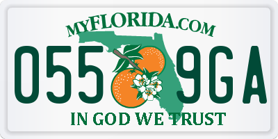 FL license plate 0559GA
