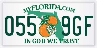 FL license plate 0559GF