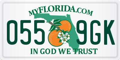 FL license plate 0559GK