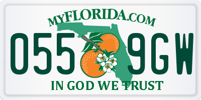 FL license plate 0559GW