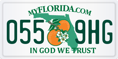 FL license plate 0559HG