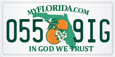 FL license plate 0559IG