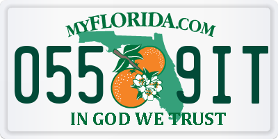 FL license plate 0559IT