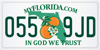 FL license plate 0559JD