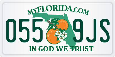 FL license plate 0559JS