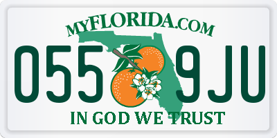 FL license plate 0559JU