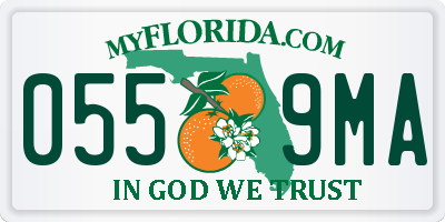 FL license plate 0559MA