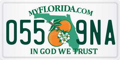 FL license plate 0559NA