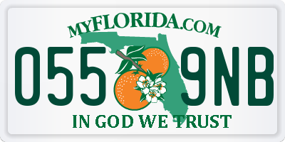 FL license plate 0559NB